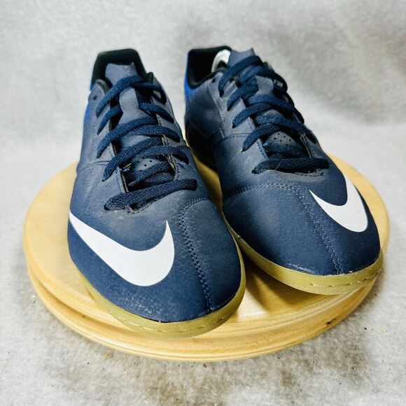 Nike Bomba IC Jr 826487-414 Navy Blue Size 6 Y Youth Soccer Indoor Cleats Shoes - Picture 7 of 9